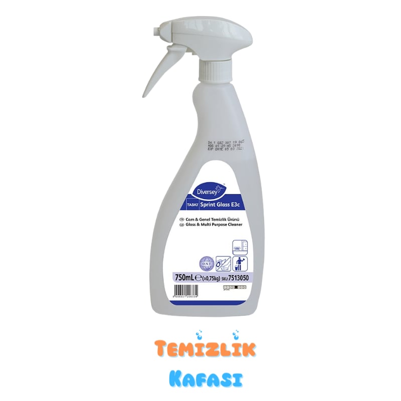 Diversey Taski Sprint Glass E3C Cam Temizleme Ürünü 750 ML