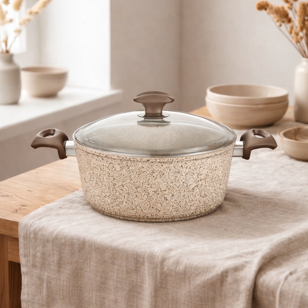 Creamy Granit 24 cm Derin Tencere