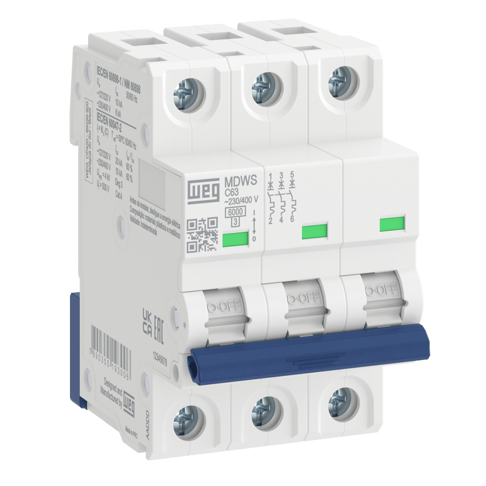 MDWS-C50-3 3P, 50A, C Eğrisi, 6kA Otomatik Sigorta