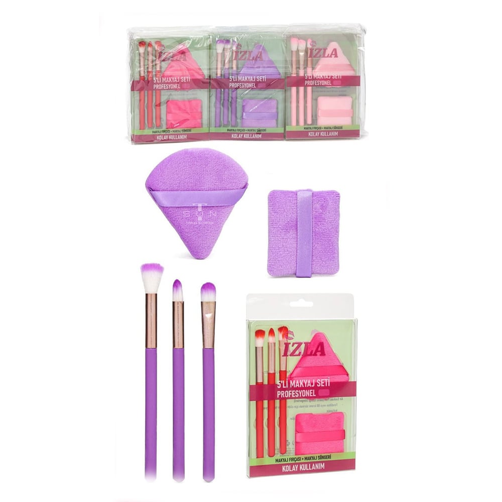 İZLA 3+2 FIRÇA SÜNGER SET(İZLA-515)*12