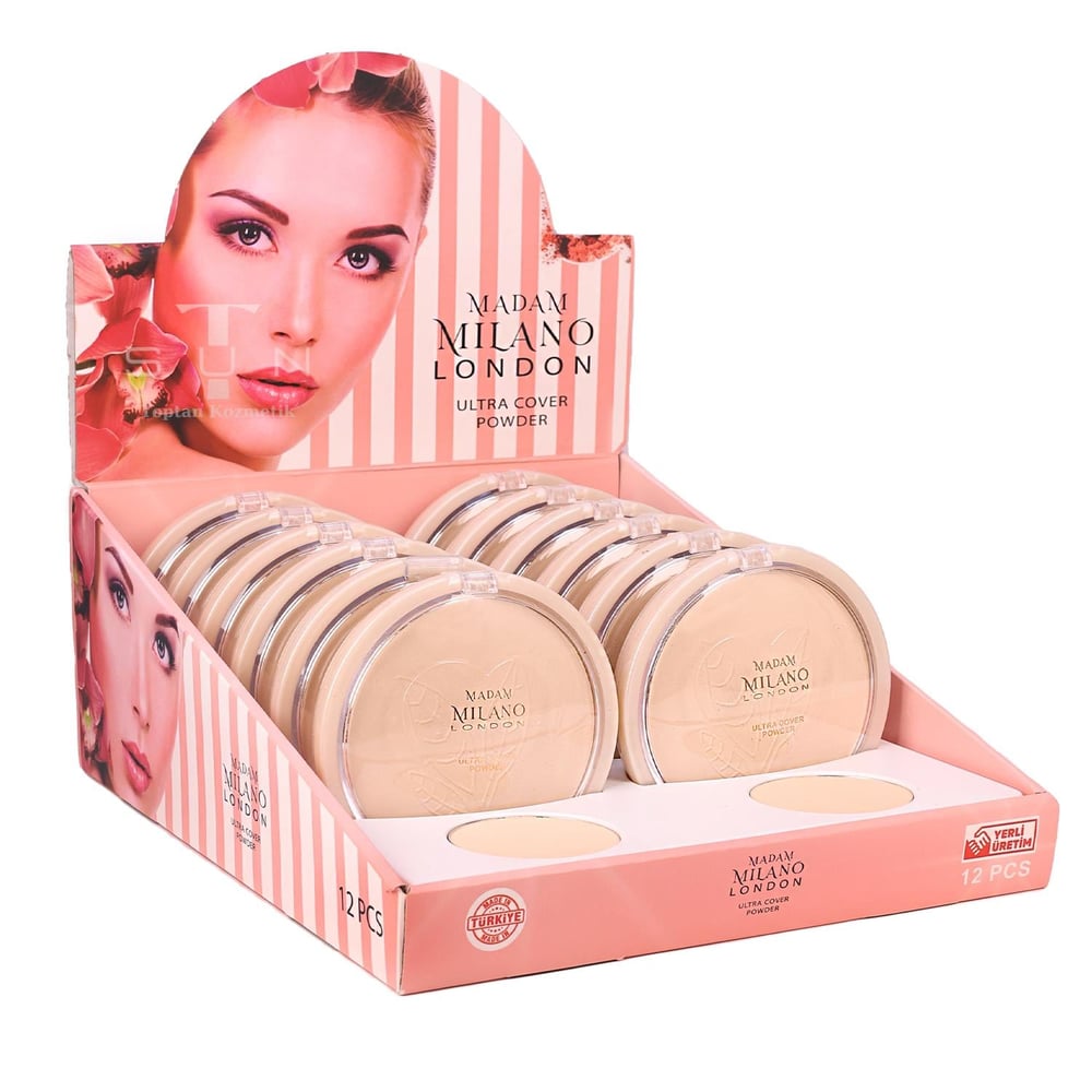 Madam Milano London 12'li Ultra Cover Pudra
