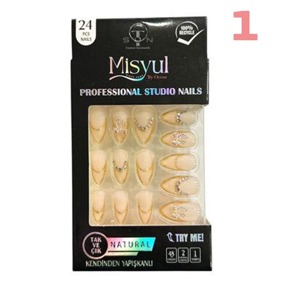 MİSYUL TAKMA TIRNAK 24 LÜ TAŞLI*12