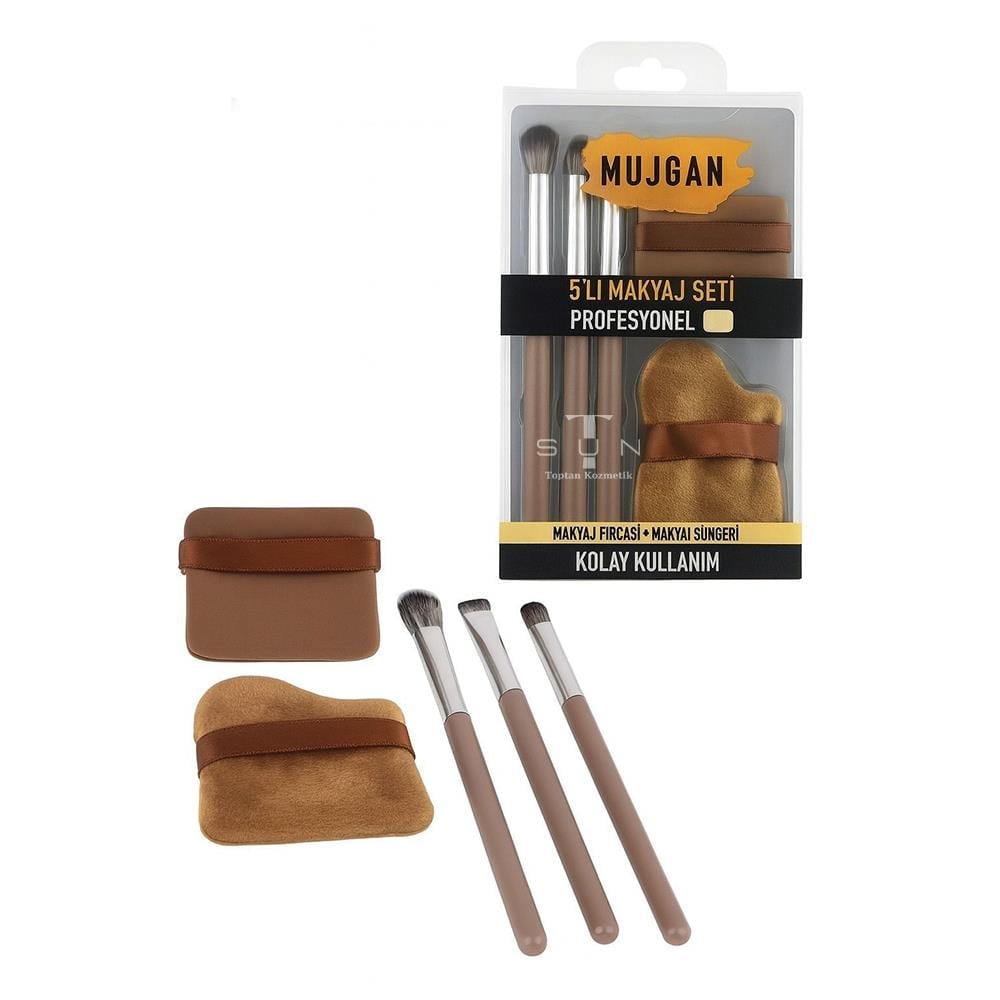 MÜJGAN 3 LÜ FIRÇA+ 2 Lİ SÜNGER SET(GN-1013) *12