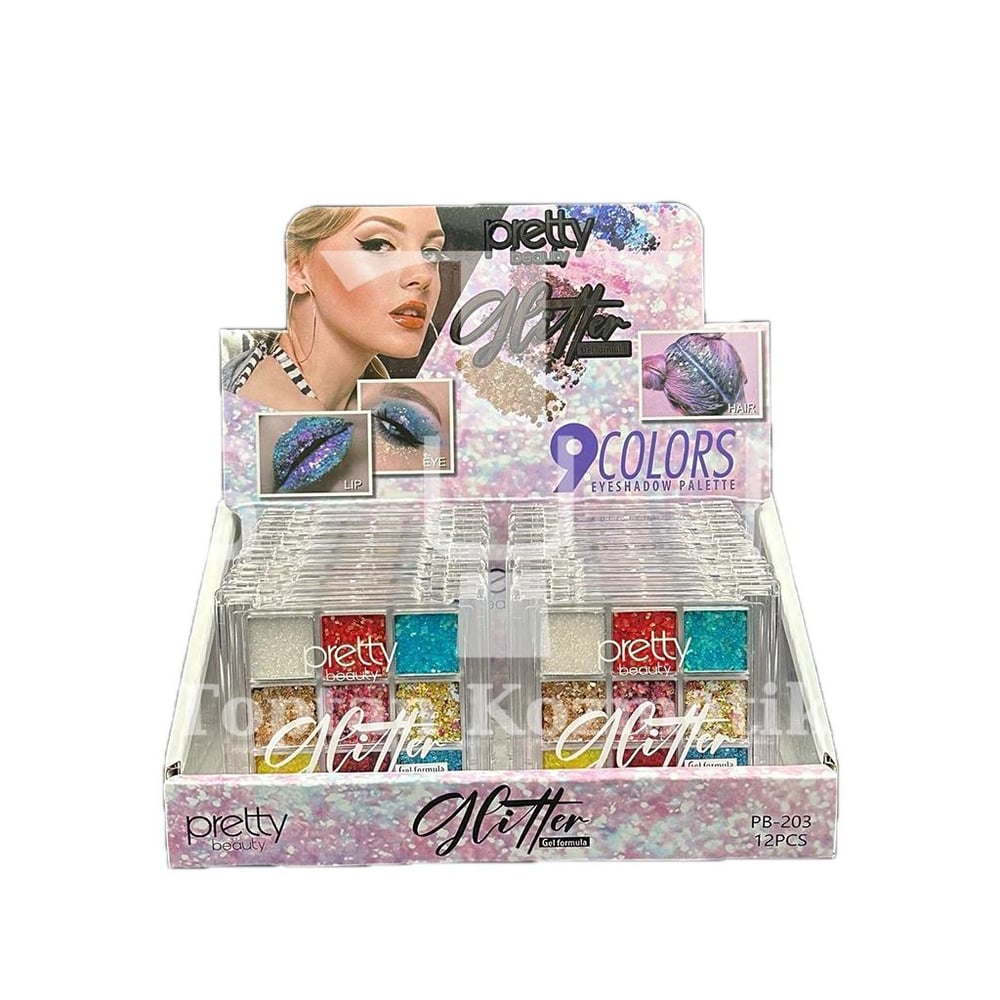 Pretty Beauty Glitter 12'li Simli Far Paleti