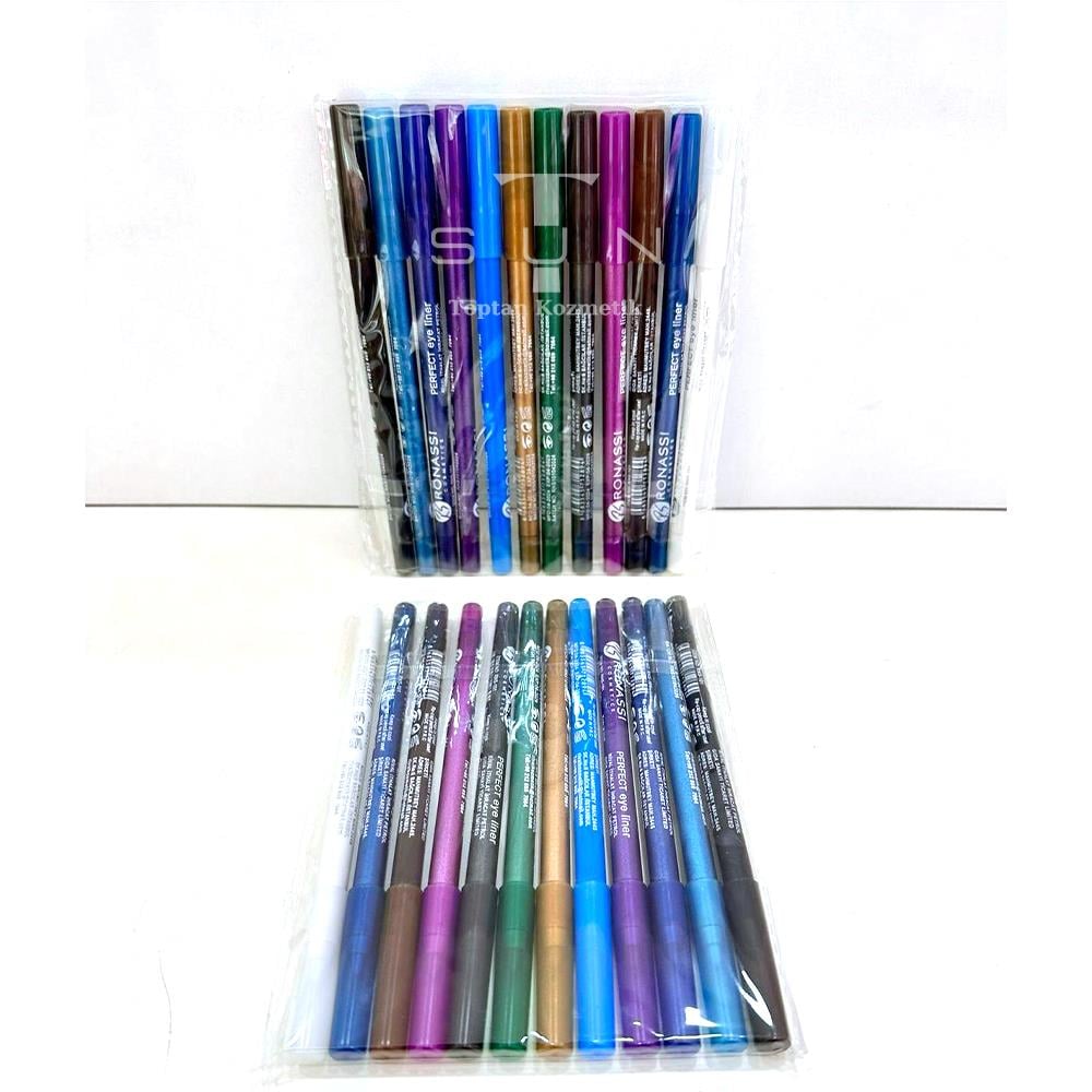 Ronassi 12'li Renkli Kalem Eyeliner