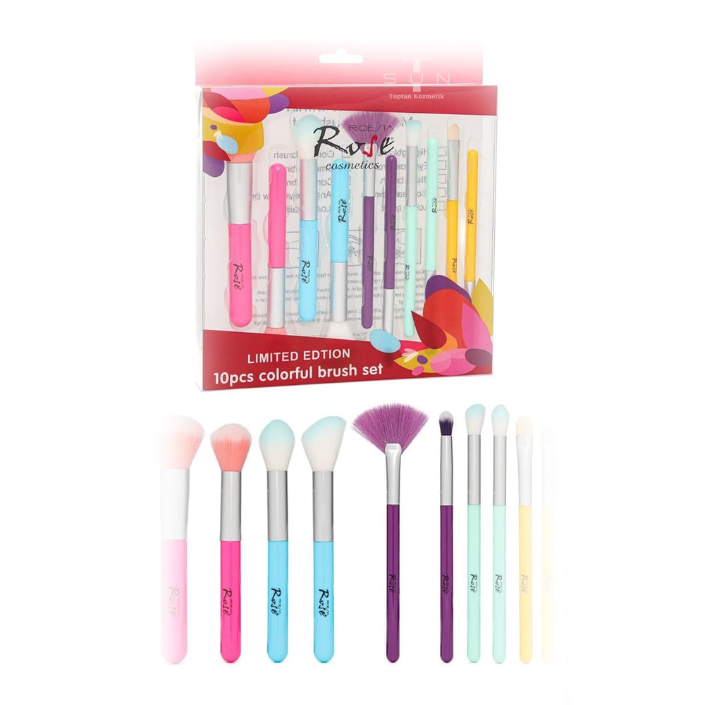 ROSE 10 LU RENKLİ FIRÇA SETİ (RF-21) *6