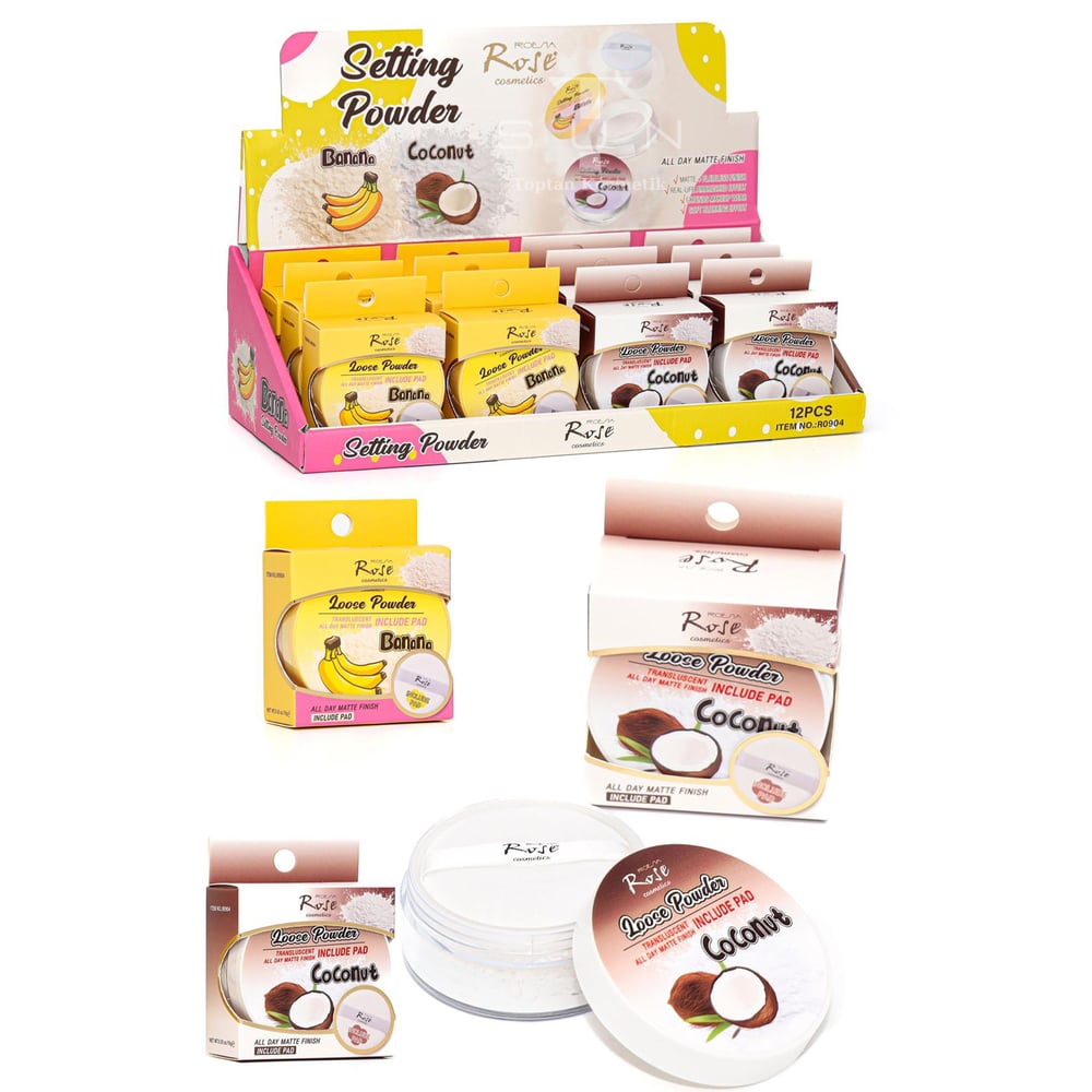 Rose 12'li Setting Powder Muz Ve Hindistan Cevizli Pudra