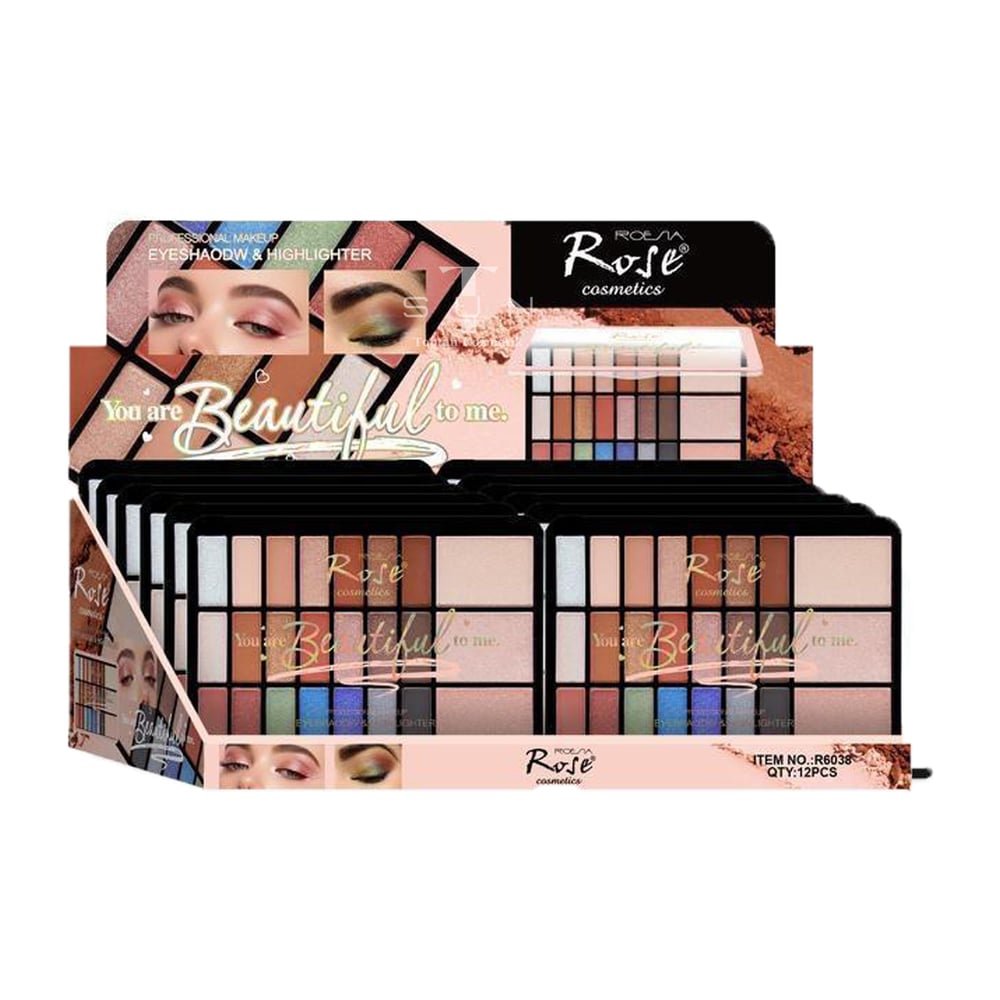 Rose 24'lü Far Paleti Ve Highlighter