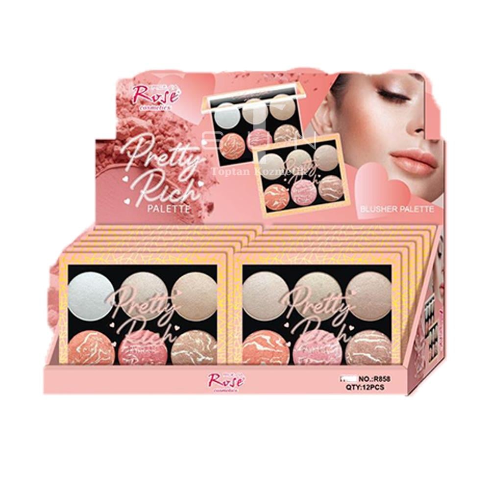 Rose 6'l? Pretty Rich Blusher Palette All?k Paleti