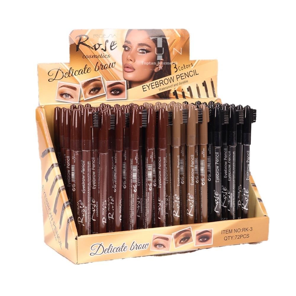 Rose 72'li Delicate Brow 3 Renkli Ka? Kalemi