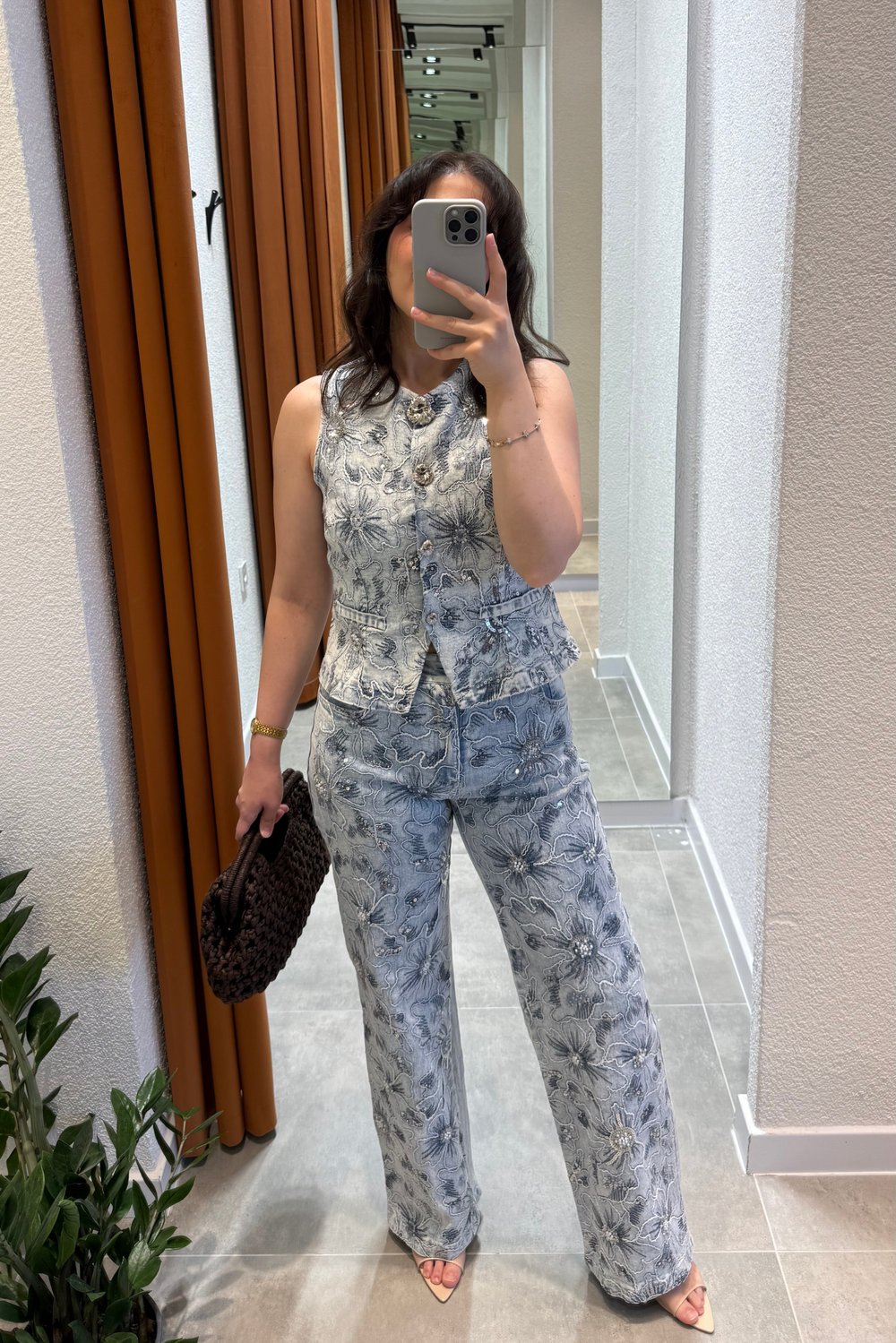 Pul İşlemeli İthal Denim Takım