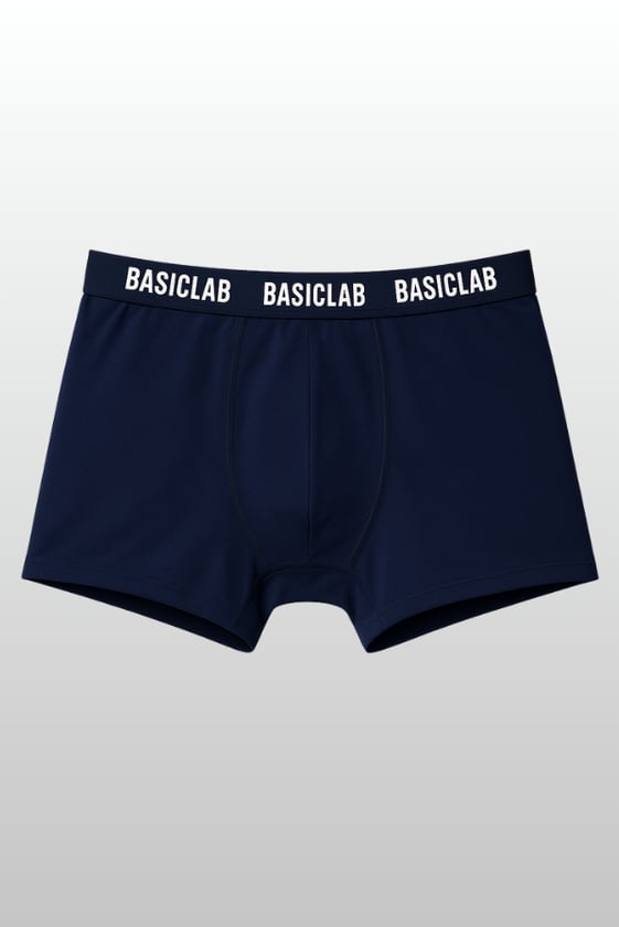 %100 Pamuk Lacivert Boxer 