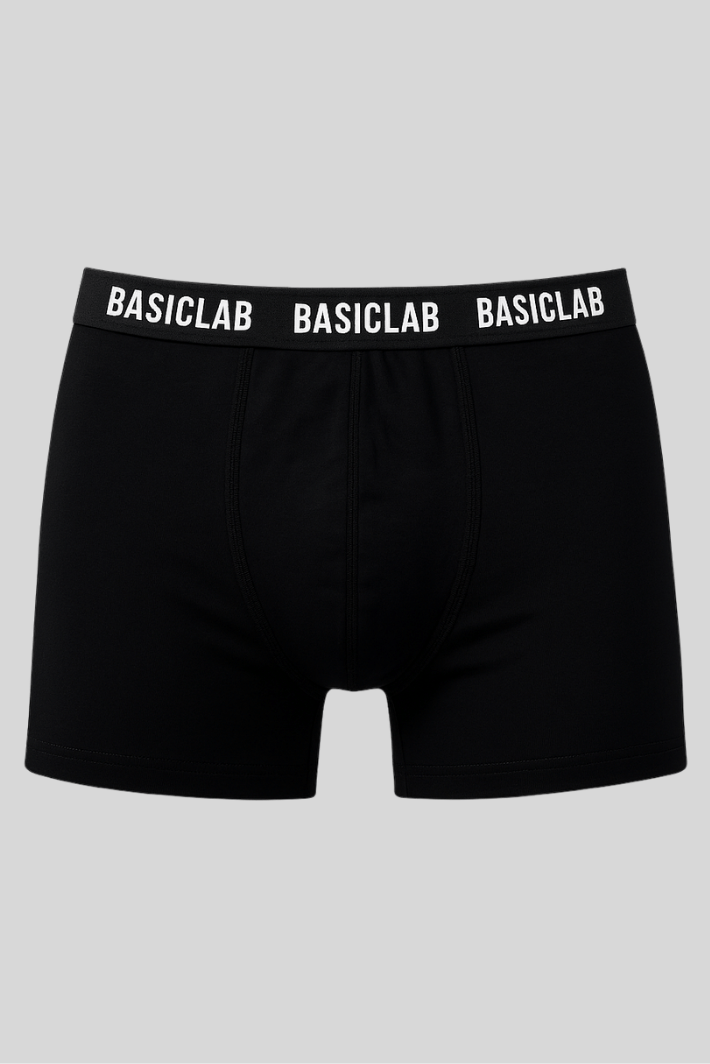 %100 Pamuk Siyah Boxer 