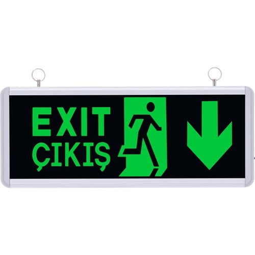 SG 005 Exit Çıkış Aşağı Yön Acil Yönlendirme Armatürü