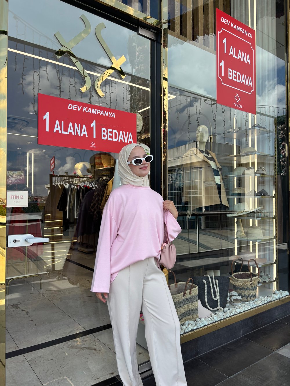 TOZ PEMBE SWEETSHIRT
