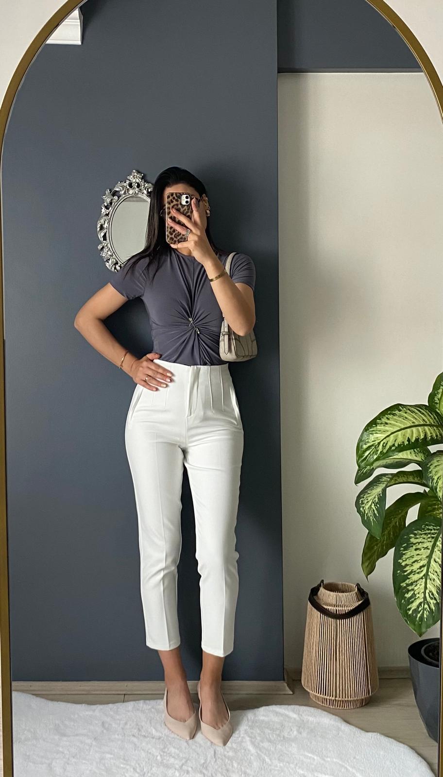 BEYAZ ZRA KUMAŞ PANTALON