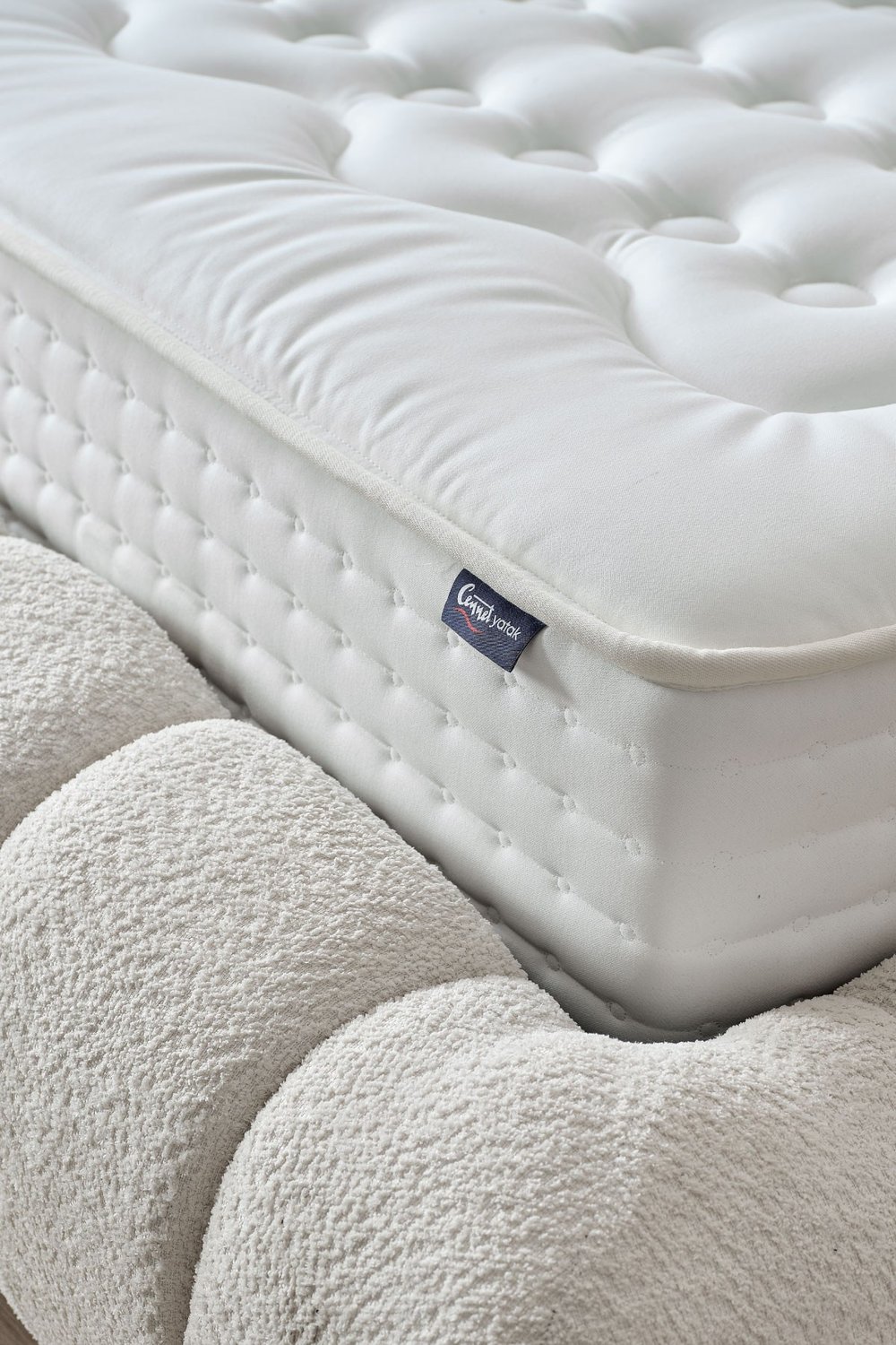 Cennet Yatak Avva Çift Kişilik 3’lü Set – Yatak + Baza + Başlık Soft Luxury Seri