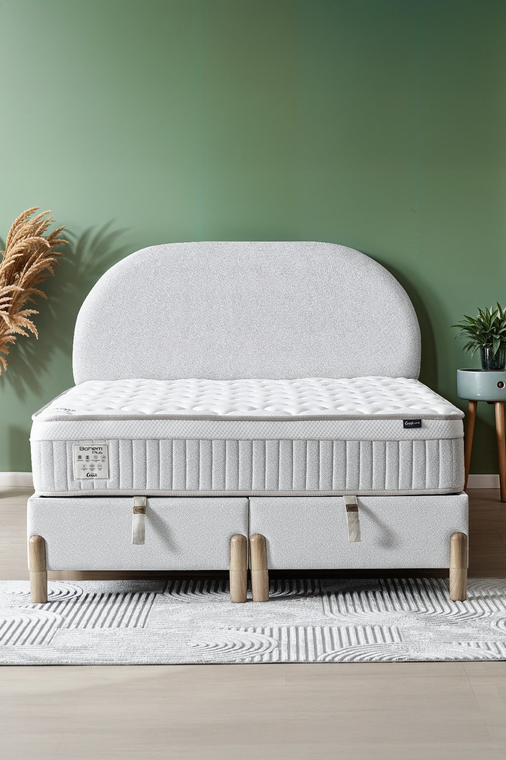 Cennet Yatak Bohem Plus Çift Kişilik Konfor Seti – Pocket Yaylı Yatak + Sandıklı Baza + Başlık