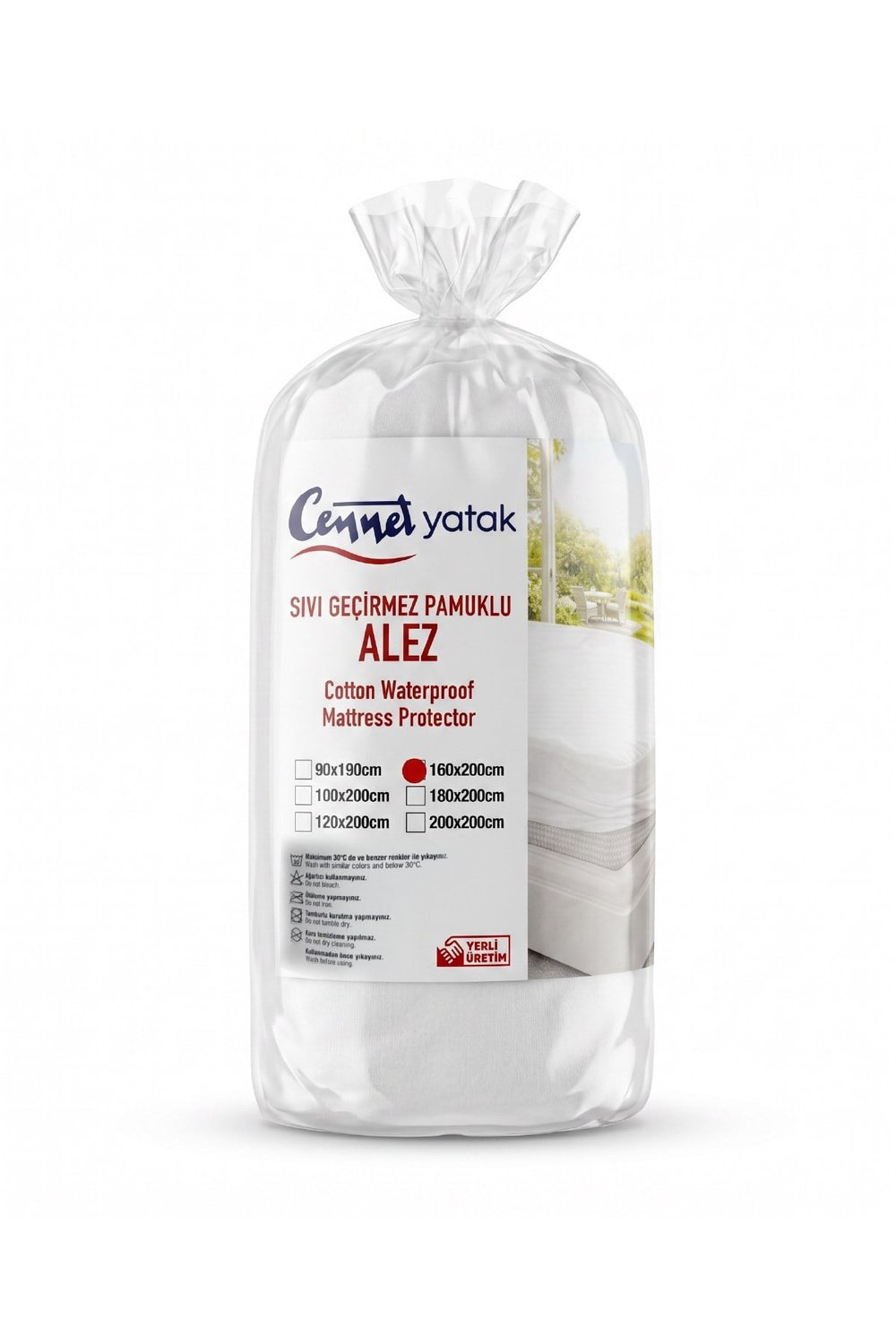 Cennet Yatak CottonSafe Tek Kişilik Sıvı Geçirmez Alez Full Kenar Lastikli Pamuk Yüzey Terletmez