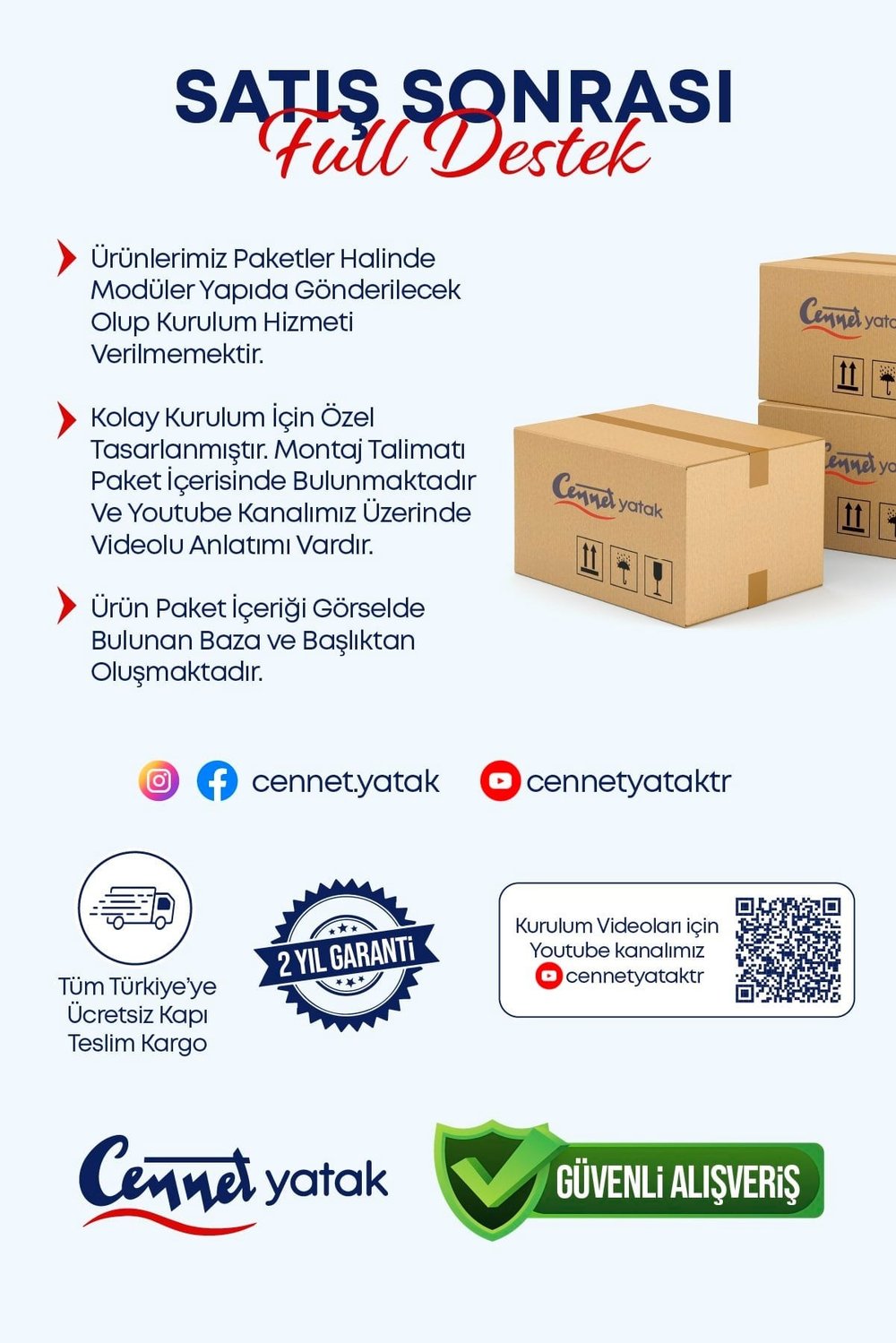 Cennet Yatak Mimoza Tek Kişilik Sandıklı Baza ve Başlık Seti 2’li Set