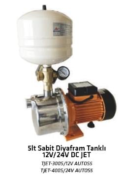 WATER SOUND TJET-300S/12V 5 LT SABİT DİYAFRAMLI TANKLI DC JET HİDROFOR