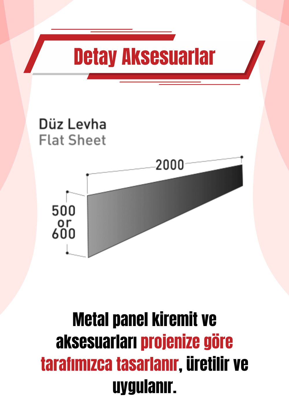 Düz Levha | Starbond Metal Kiremit – Çatı Detay Aksesuarı