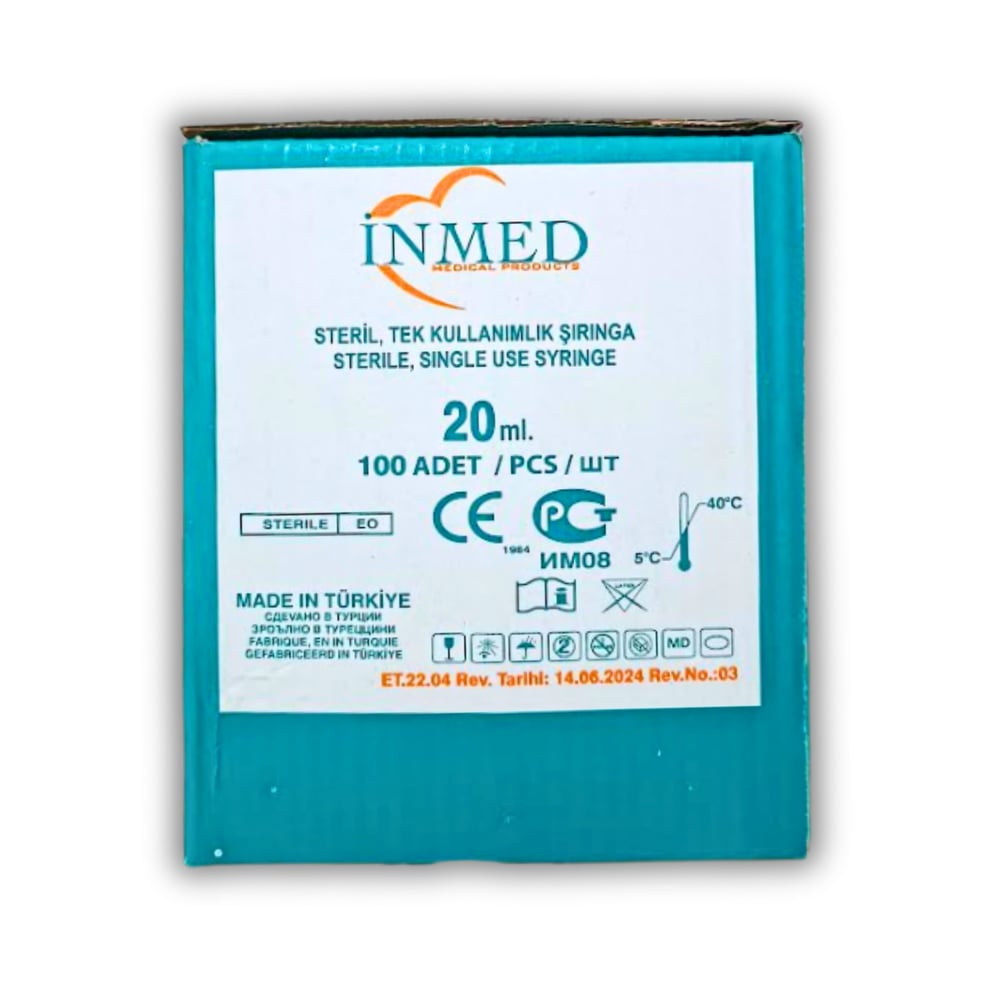 İnmed 20 ML 3p Yeşil Uzun Uç Enjektör