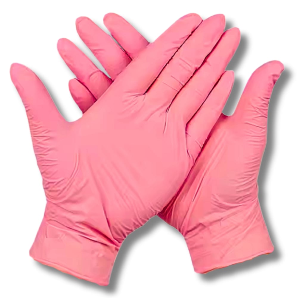 Pembe Nitril Eldive Large