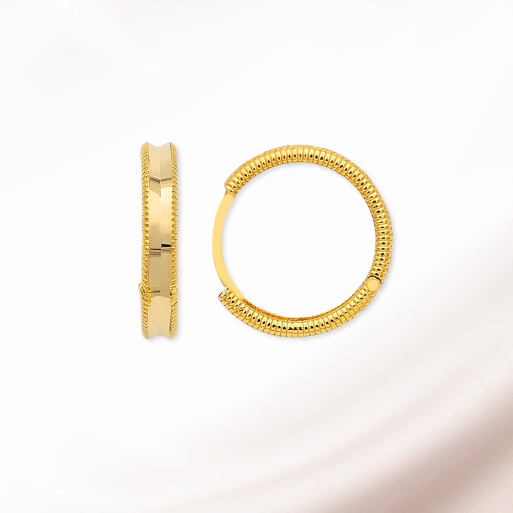 Ajda Küpe Düz Model 22K - KP074