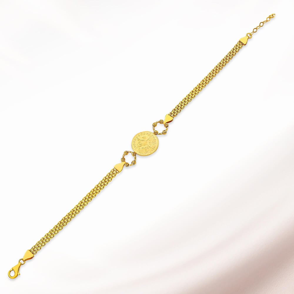 Reşat Çeyrek Bileklik Bismark Zincir 22K - BL069