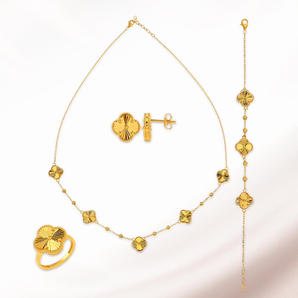 Van Cleef Set Dorikalı Zincir 22K - ST016
