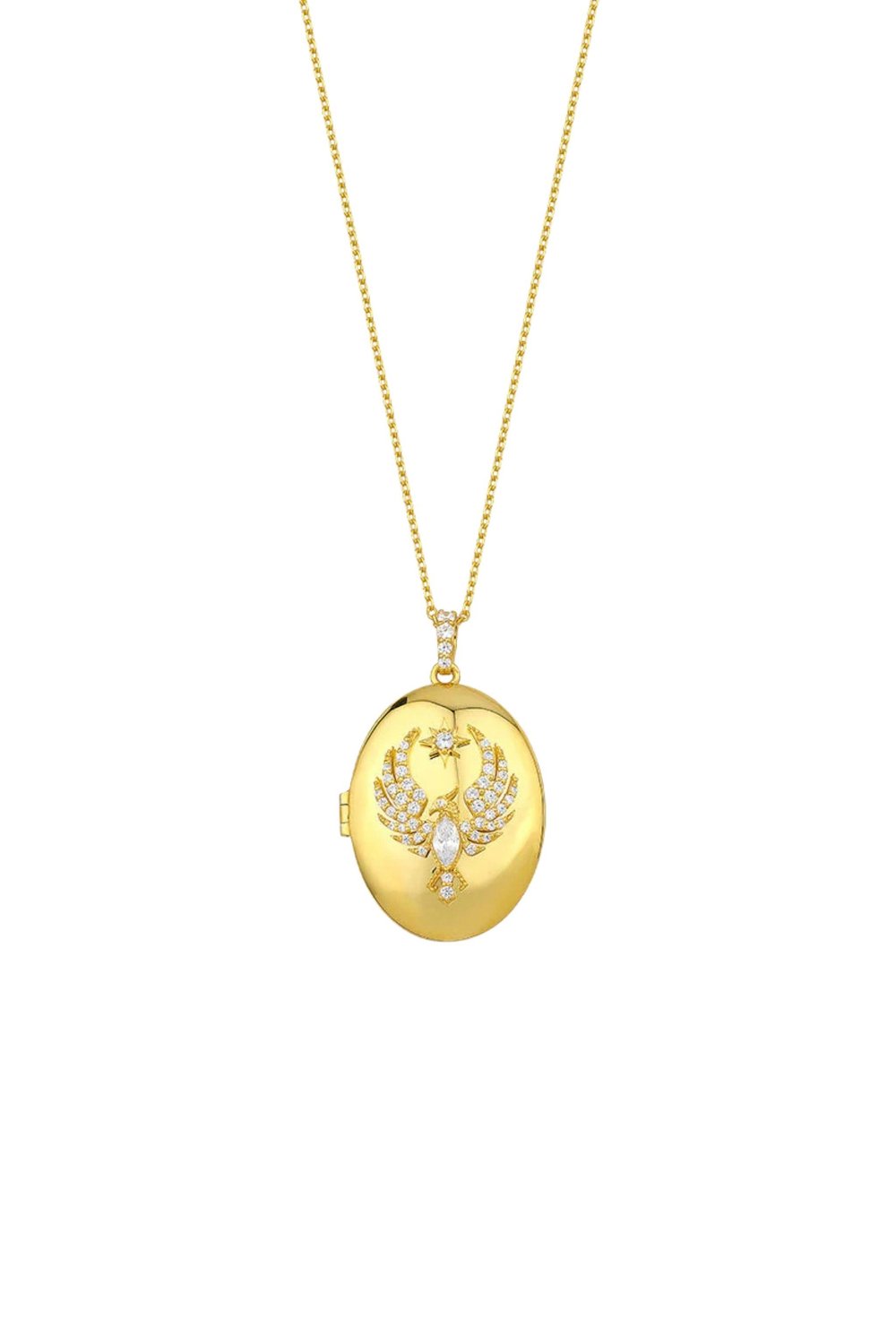 Gold Renk Çelik Alya Kolye / Model 632