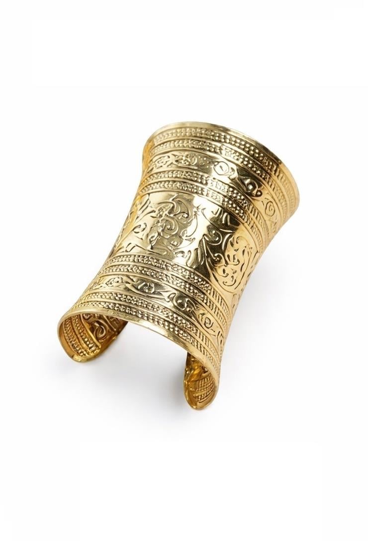 Gold Renk Helen Model Kelepçe Bileklik / Model 146
