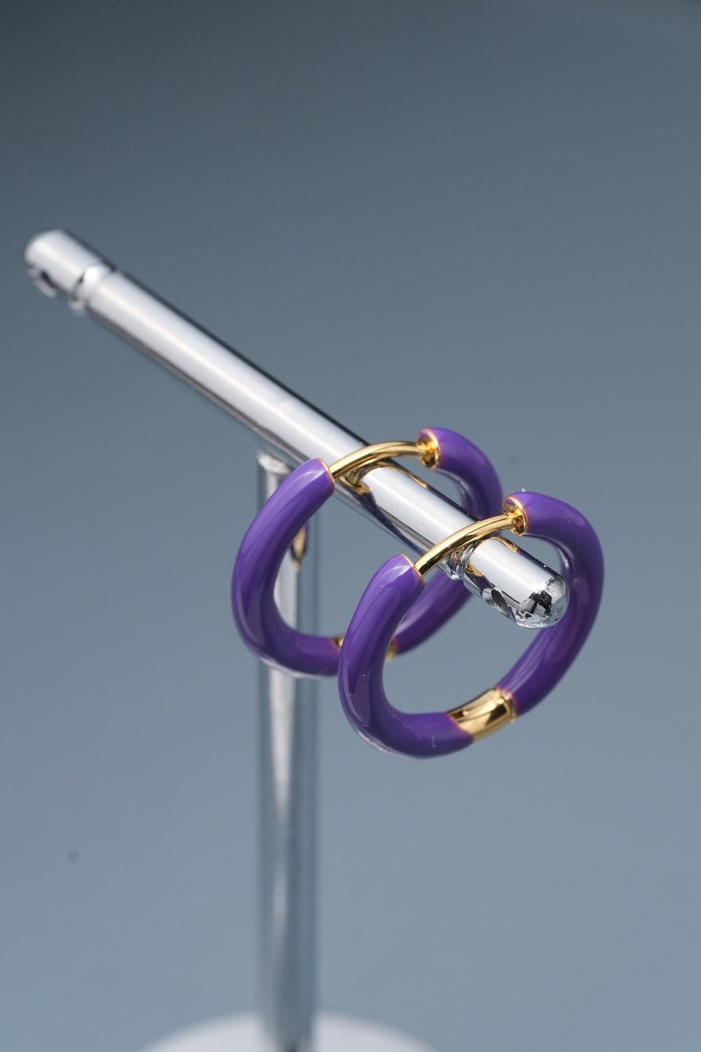 Mor Çelik Küpe / Model 620