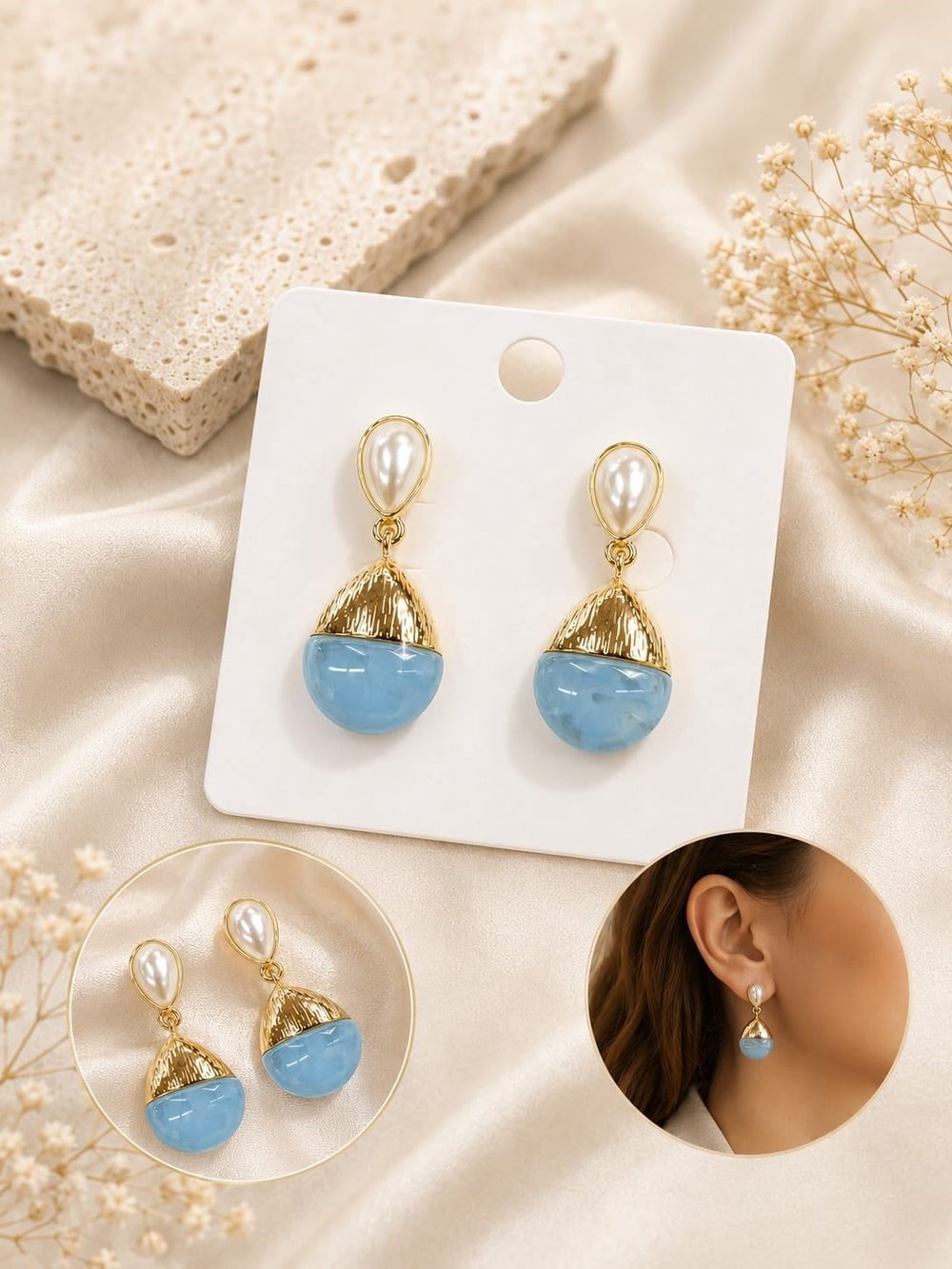 Renkli 14k gold  vip küpe  Yazın Işıltılı Renkleri  