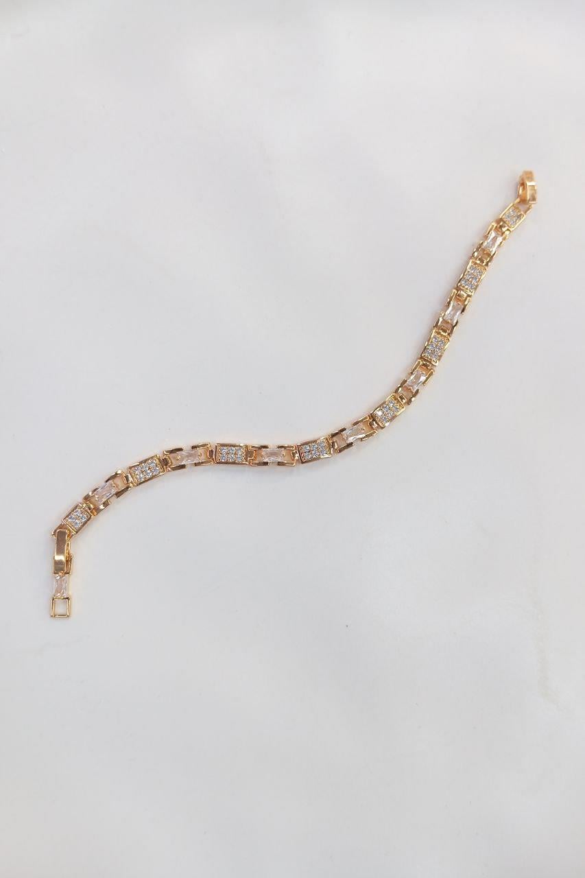 Zirkon Taşlı Gold Renk Xuping Bileklik