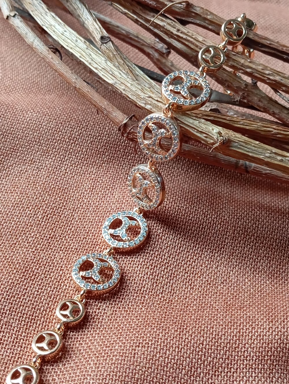 Zirkon Taşlı Bronz Xuping Bileklik