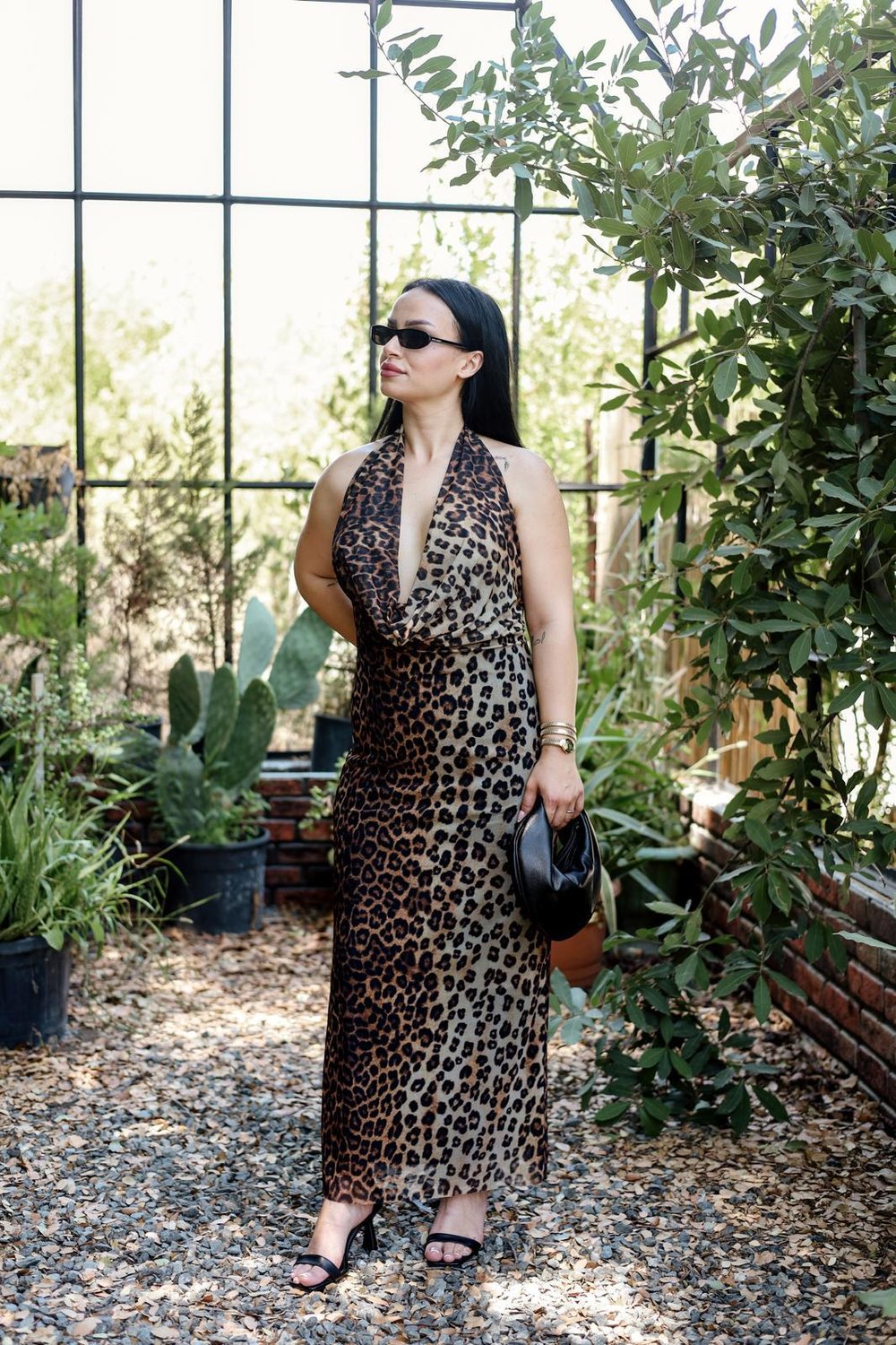 LEOPAR DESEN ELBİSE