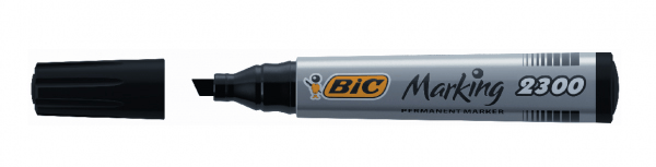 BİC MARKÖR 2000 KESİK UÇ 12 li SİYAH
