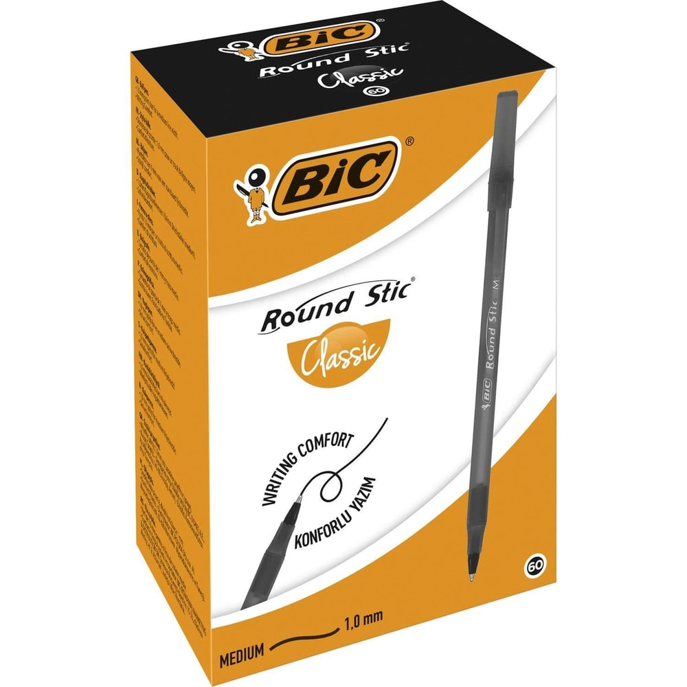 BİC ROUND STİC TÜKENMEZ KALEM 60 lı SİYAH