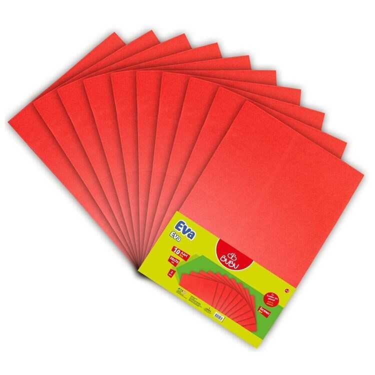 BU-BU EVA 50X70 KIRMIZI 10'LU