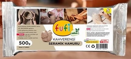 FUFİ SERAMİK HAMURU(KİL) 500GR KAHVE