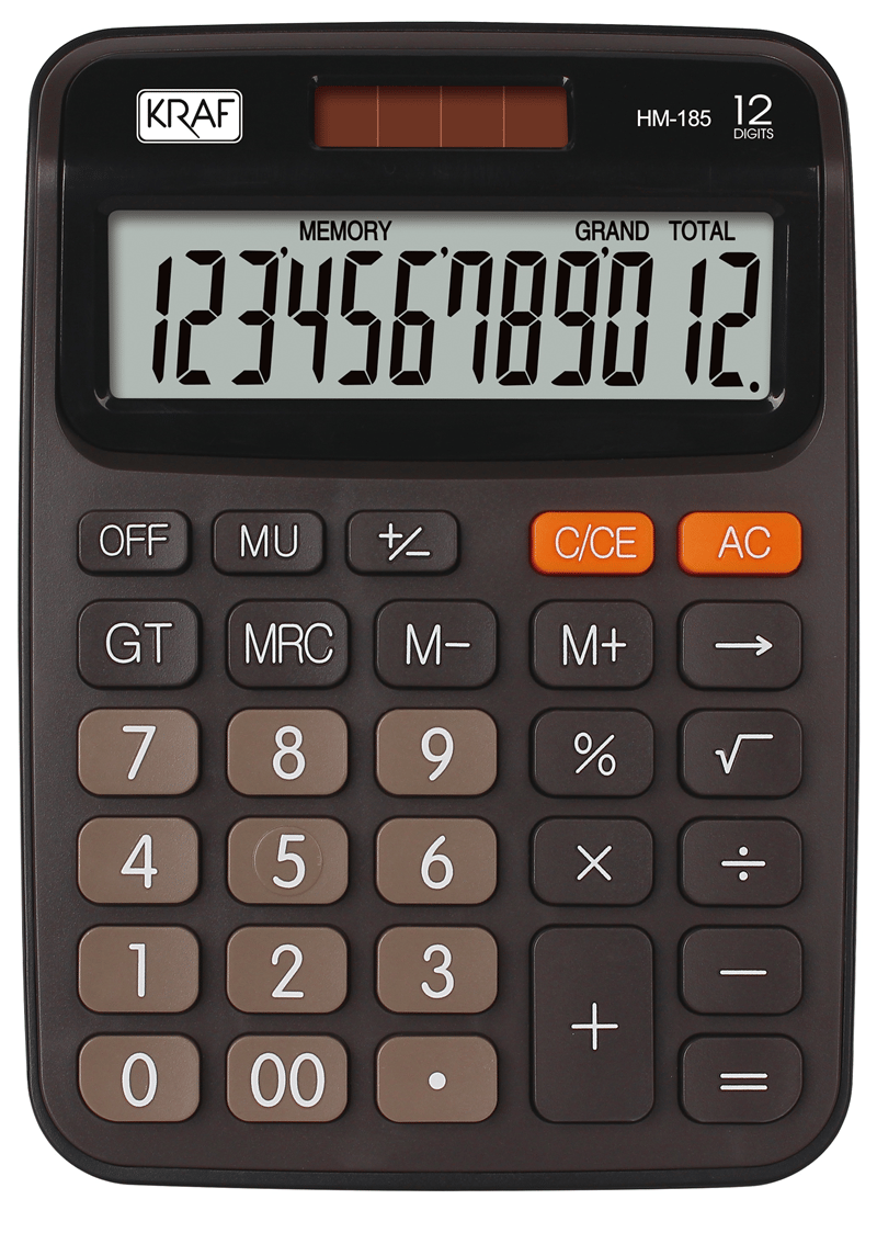 KRAF HESAP MAKİNESİ MASAÜSTÜ 12 HANE HM-185 