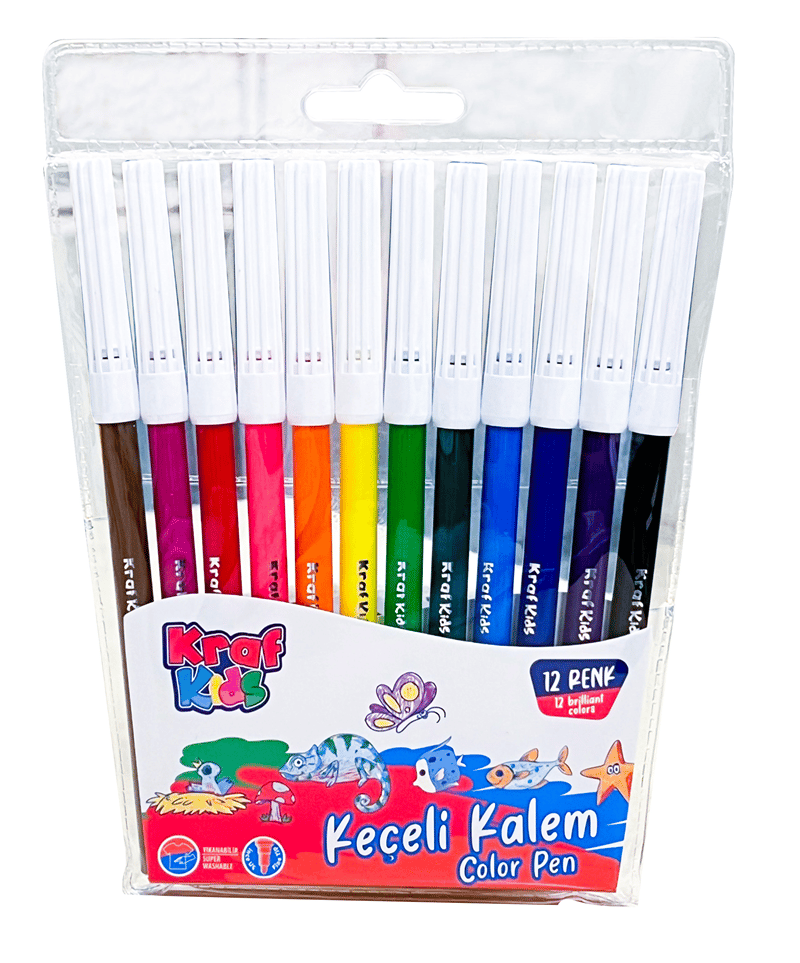 KRAF KIDS KEÇELİ KALEM 12 Lİ
