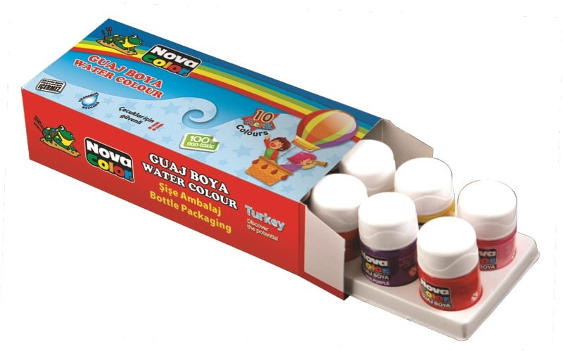NOVA COLOR GUAJ BOYA ŞİŞE SET 10 LU