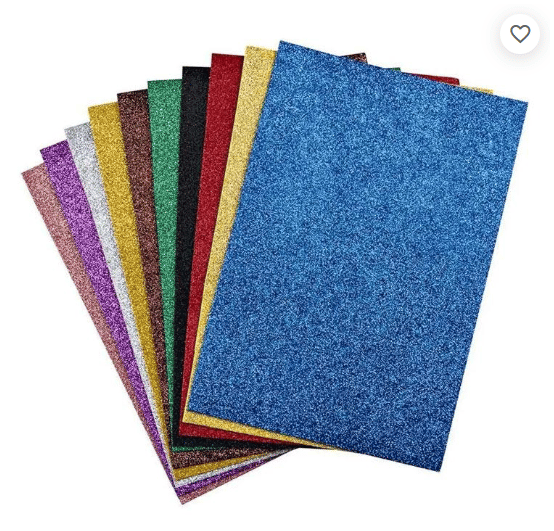 Puti Fon Kartonu Simli 50x70 10 Lu ALTIN