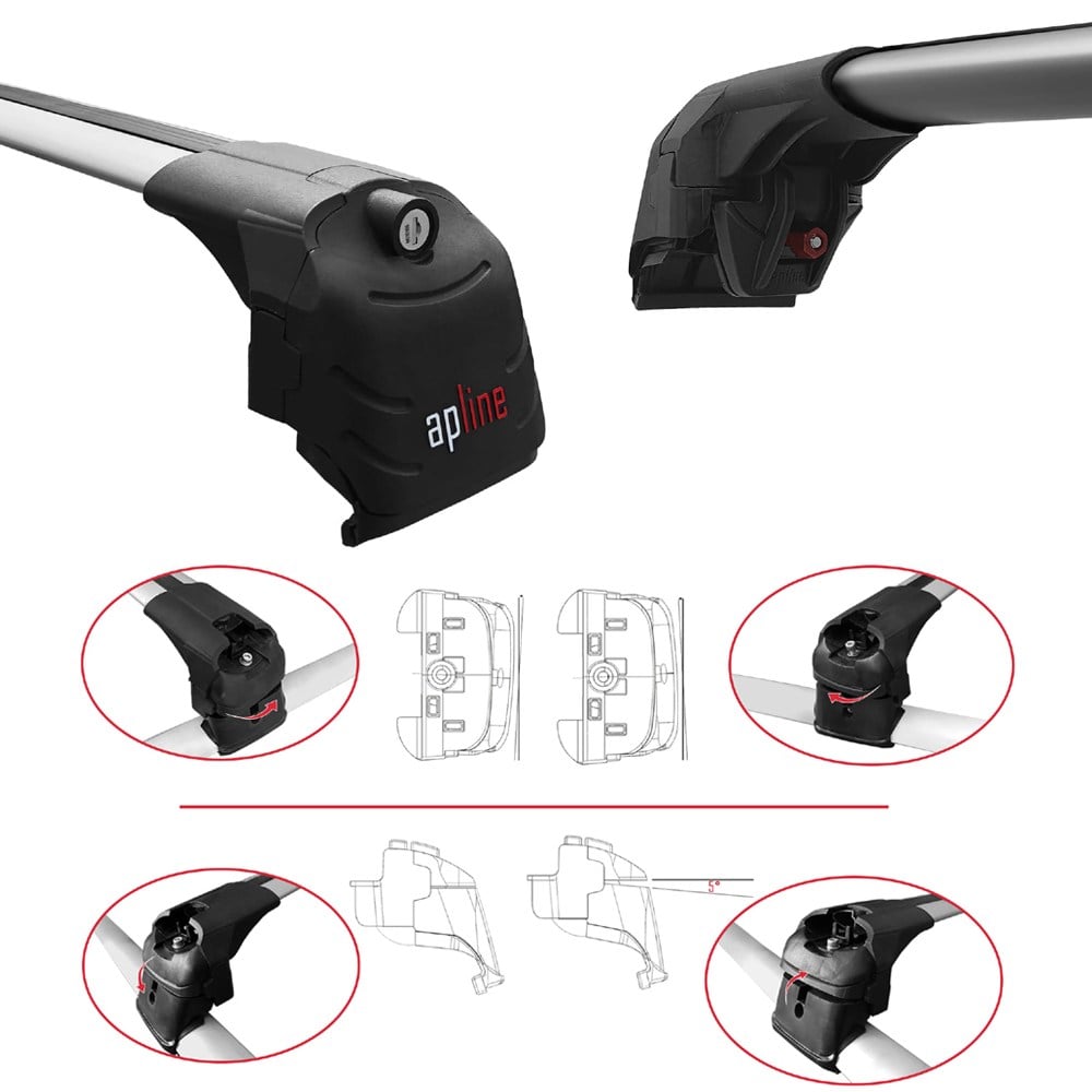 Ap Line ACE-2 201 V2 Gri Ara Atkı Anahtarlı 122 cm (Yapışık Araçlar)