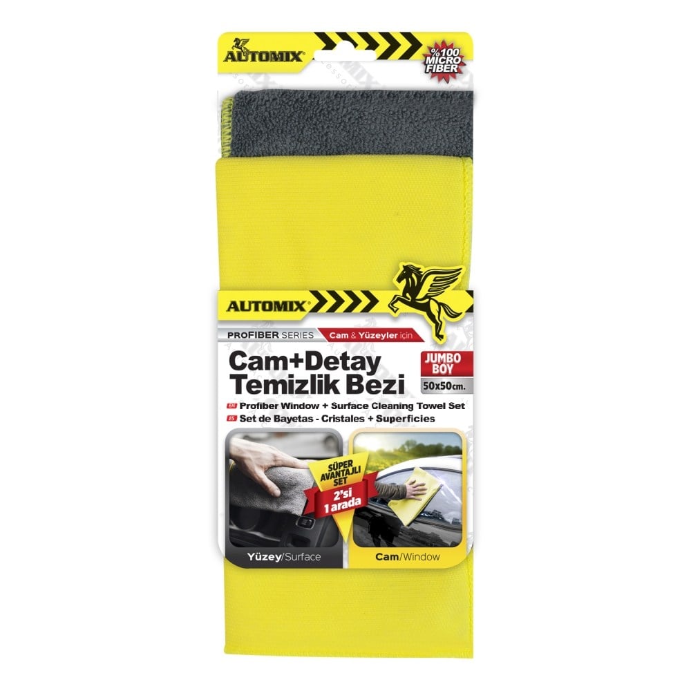 Automix Cam+Detay Temizlik Bezi Mikrofiber 2 li 50x50 cm 44450