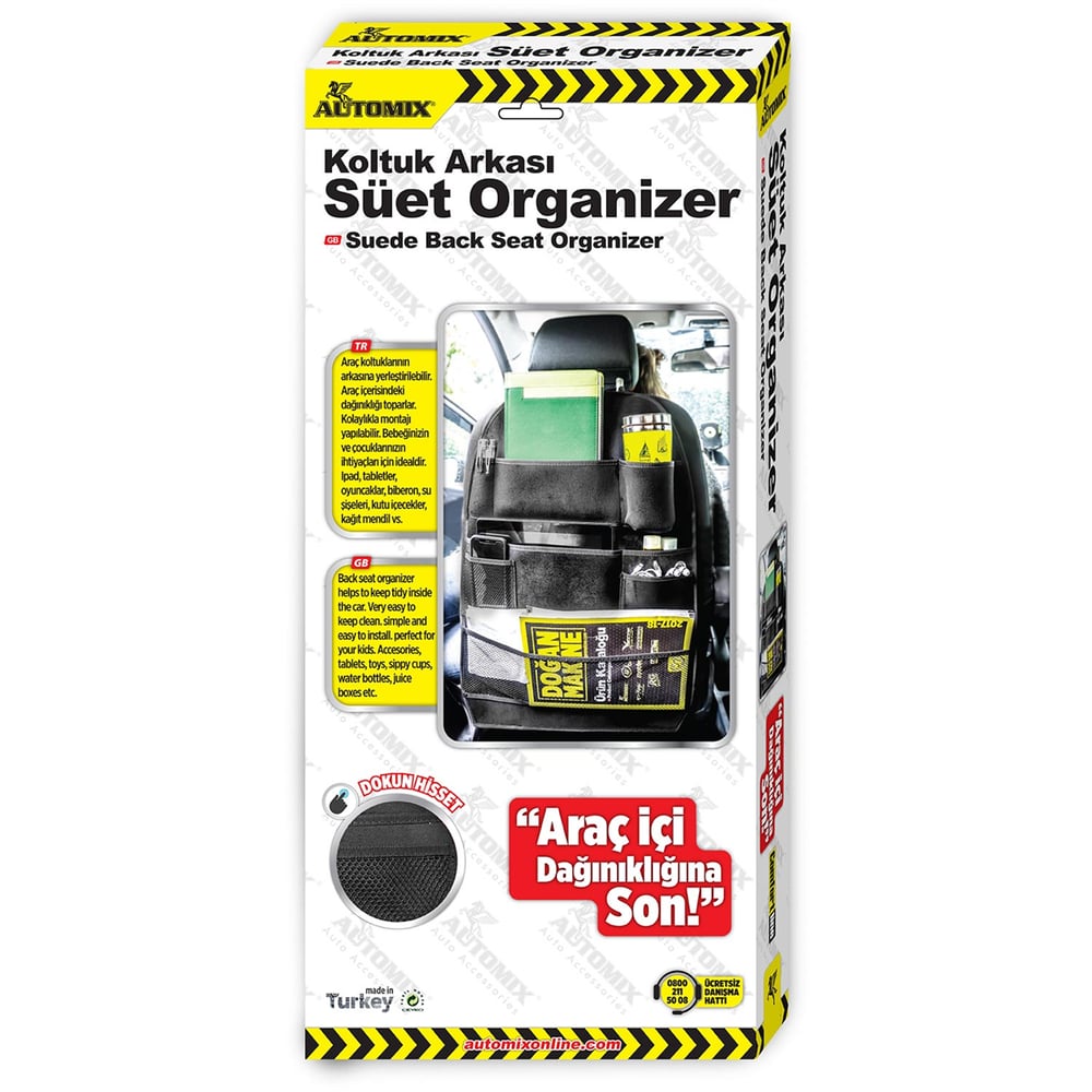 Automix Süet Organizer Siyah 43636