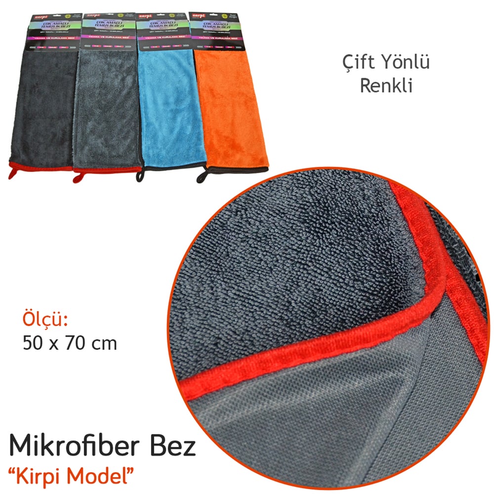 Carpi Mikrofiber Bez Kirpi Model Çift Yönlü 50x70 cm BR2420181